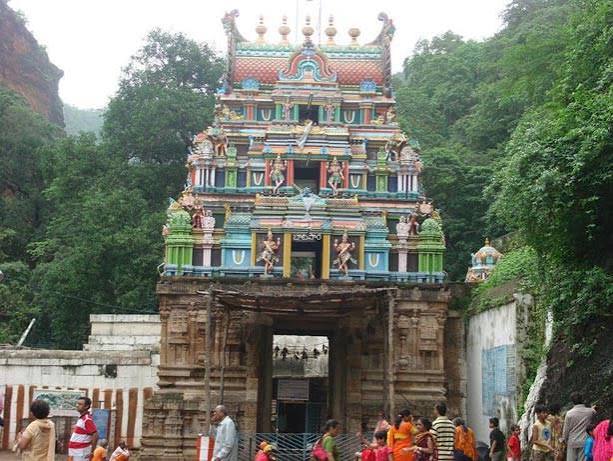 Ahobila Narasimha Swamy temple exterior at Upper Ahobilam