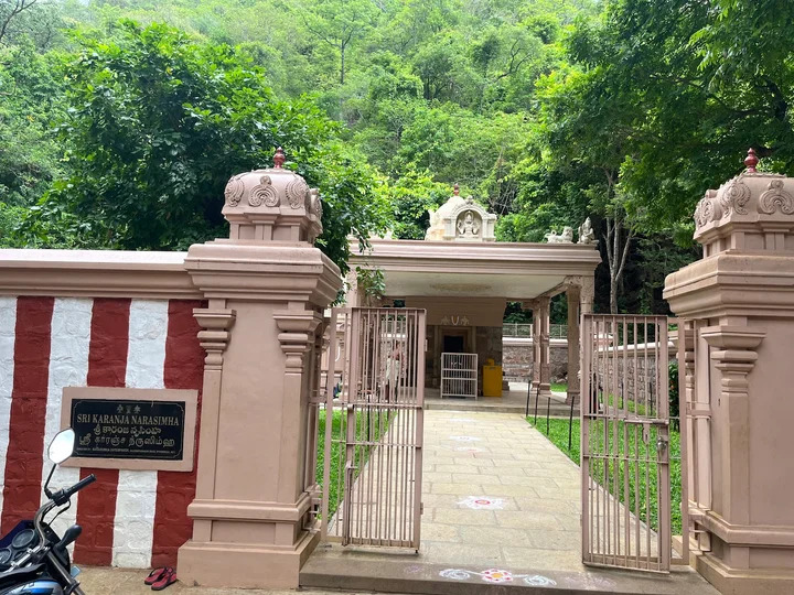 Karanja Narasimha Swamy temple beside the Bhavanasini river