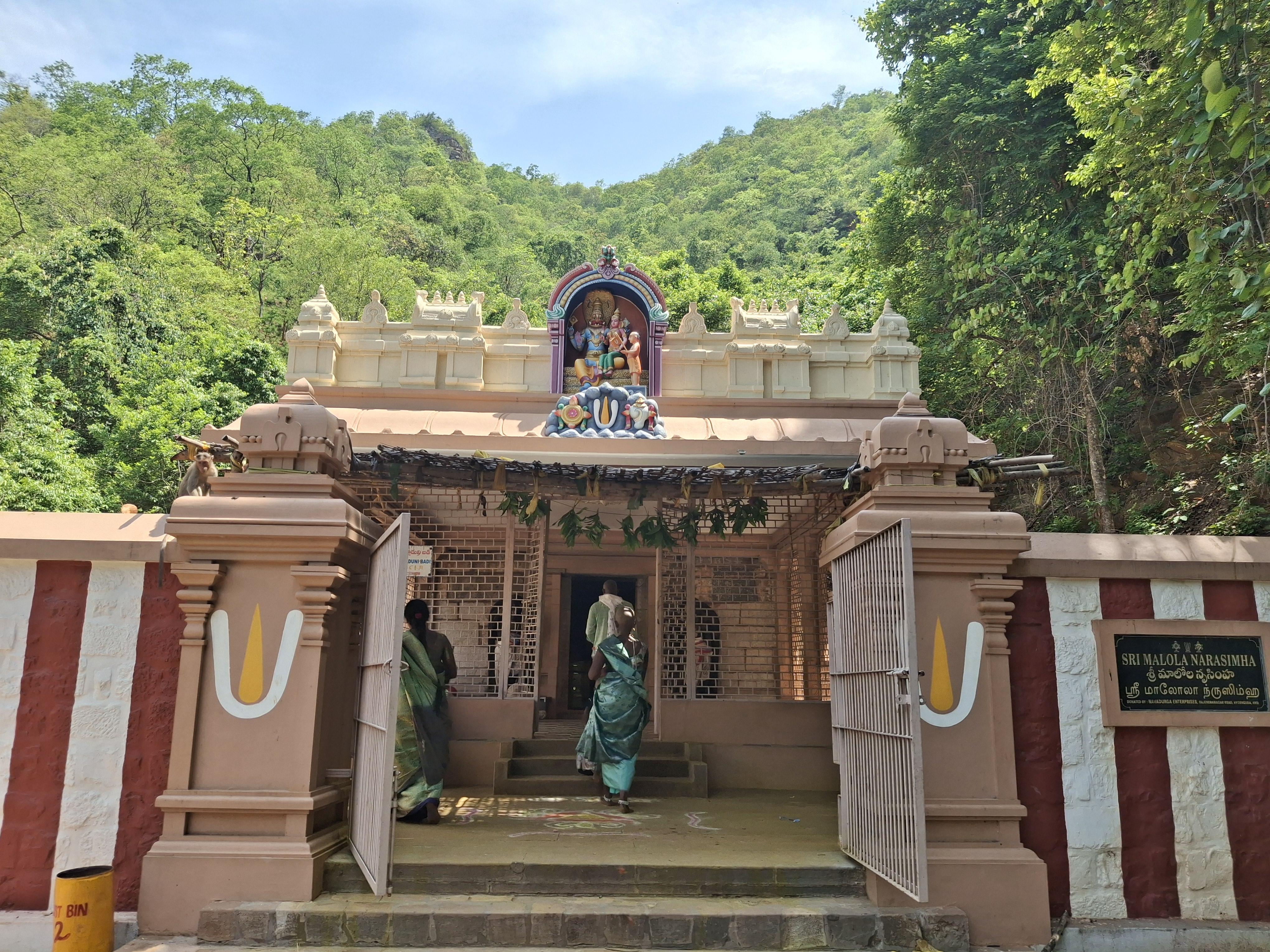 Malola Narasimha Swamy temple view at Upper Ahobilam